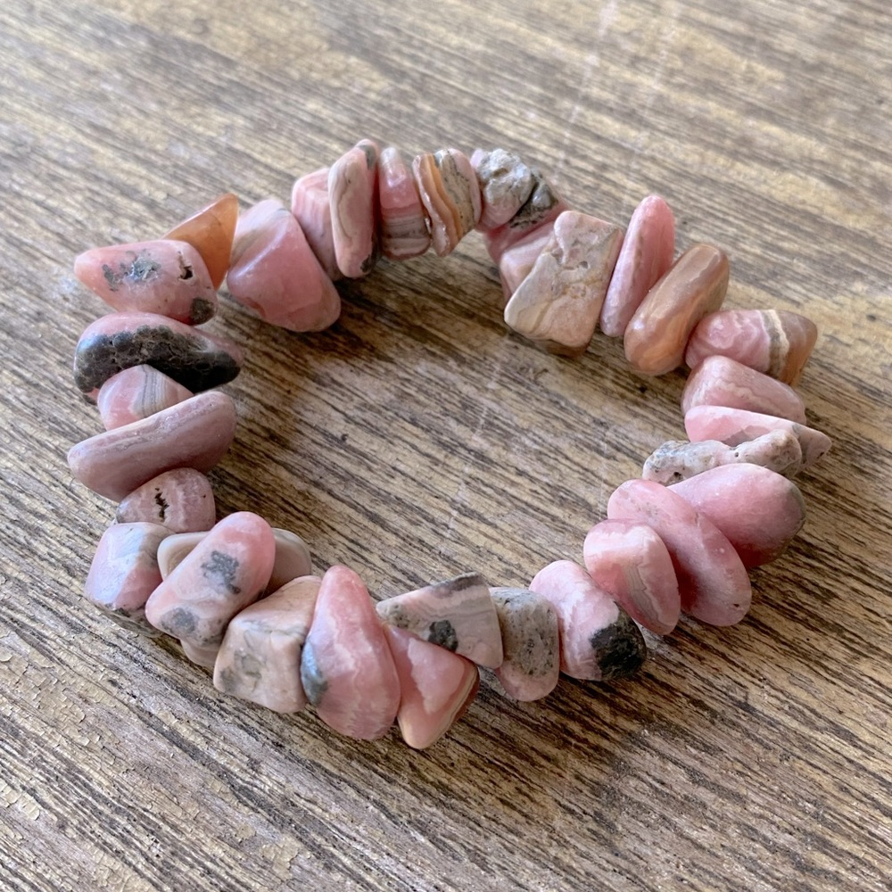 Rhodochrosite Chips Bracelet
